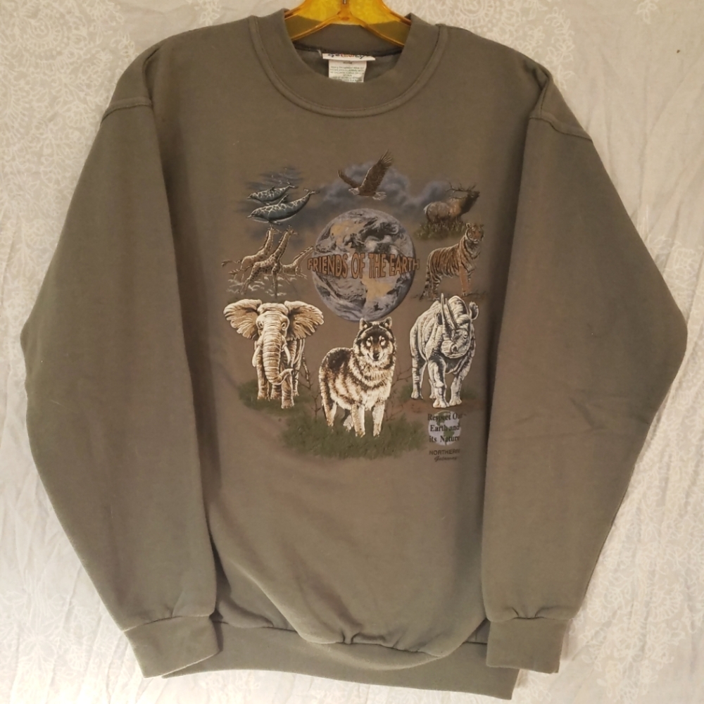 Vintage "Friends of the Earth" crew neck sweatshirt